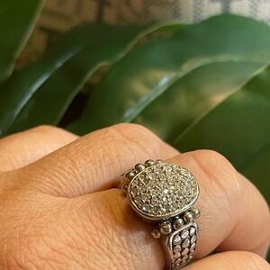 Elegant Silver Ring with Crystal Accents